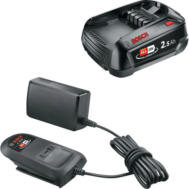 Bosch Batterisæt 18v   5ah   Lader Al1820 Skruemaskine 1600a02625