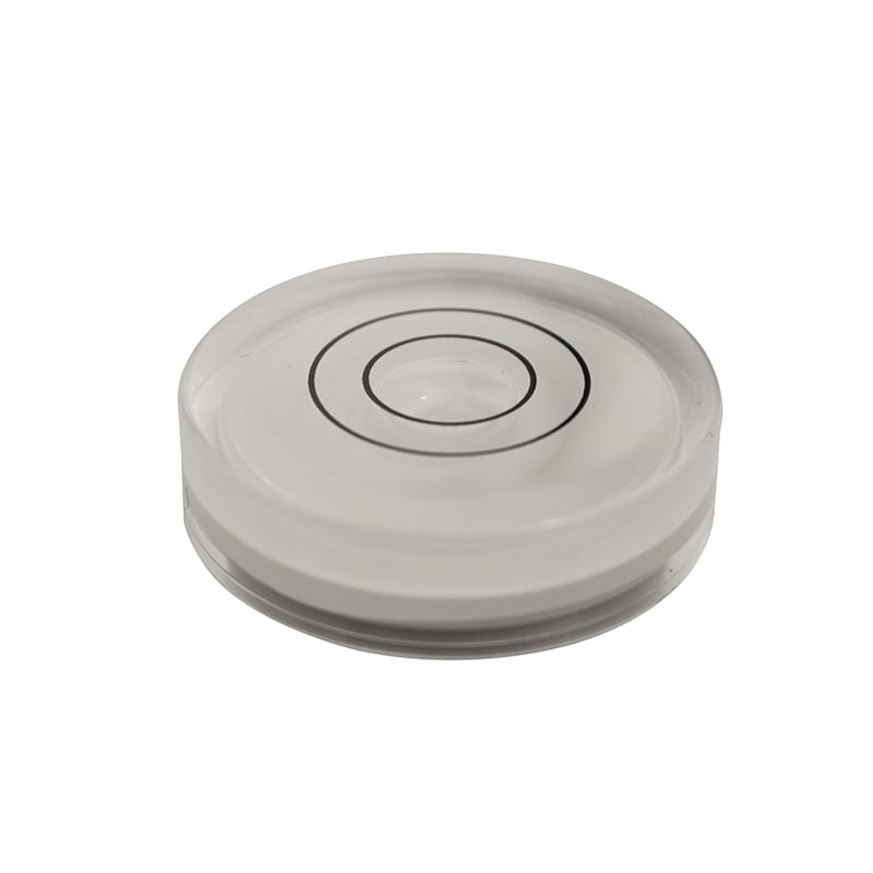 Dåselibelle ø40 Mm Cyl 10 Mm Højde Med Akryl Glas Type