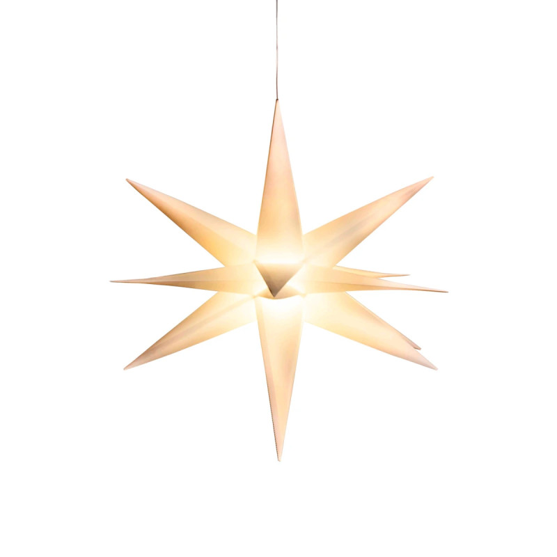 Dga Led Stjerne Med Timer   18 Hvid60x60x60cm 25041006