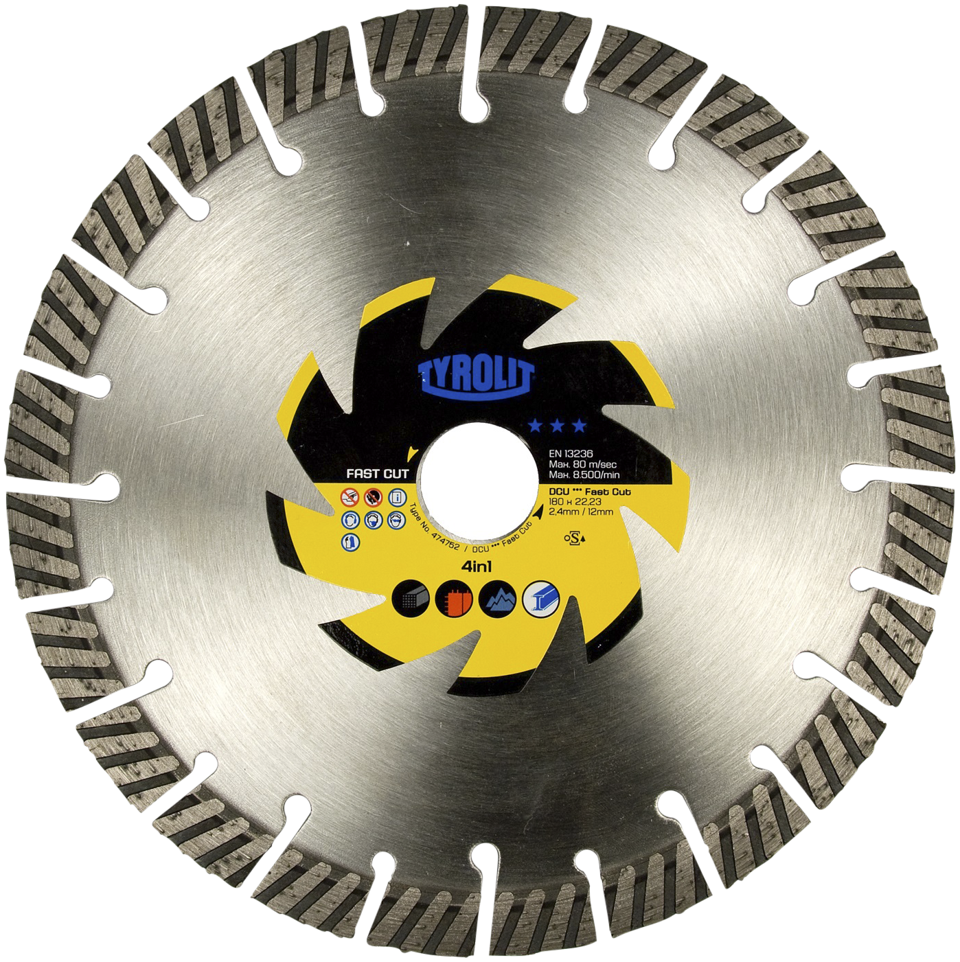 Diamantskive Premium Dcu C6r ø180ã 4ã 22 23 Fc4in1