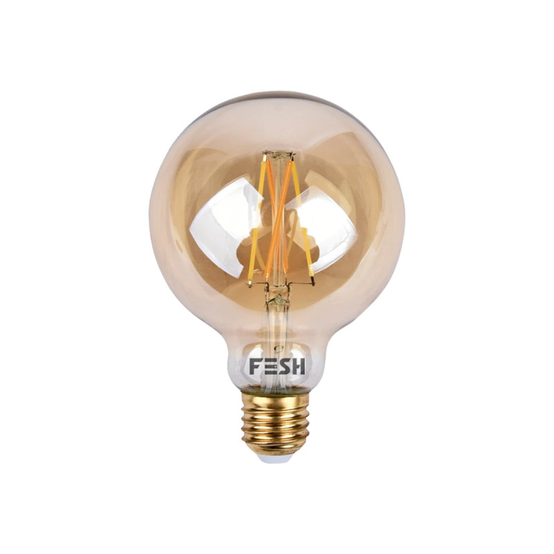 Fesh Smart Home Led Pære   Kold Varm Deko E27   5w Amber   95