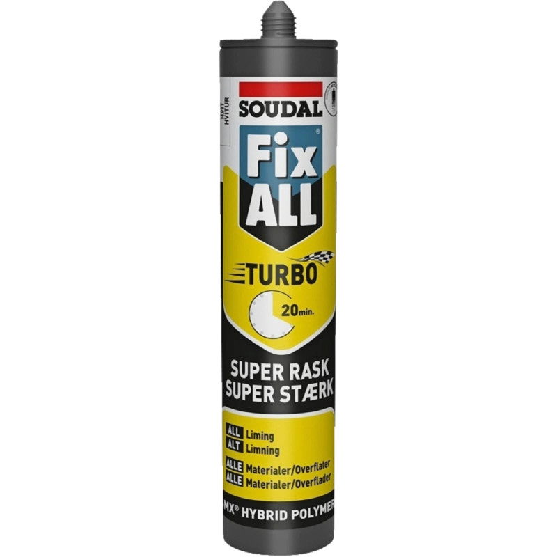 Fix All Turbo Montagelim 290ml Soudal Sort