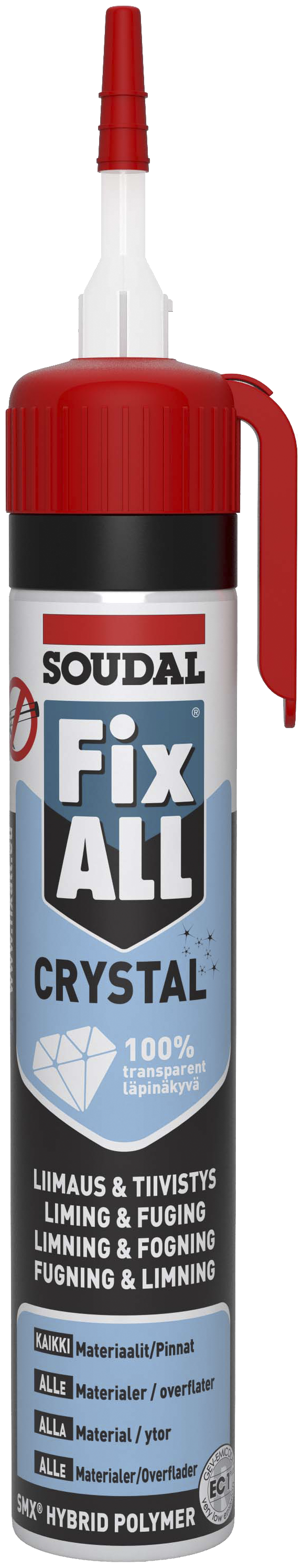 Fixall Crystal Fuge- Klæbemasse Klar 200ml Pressp