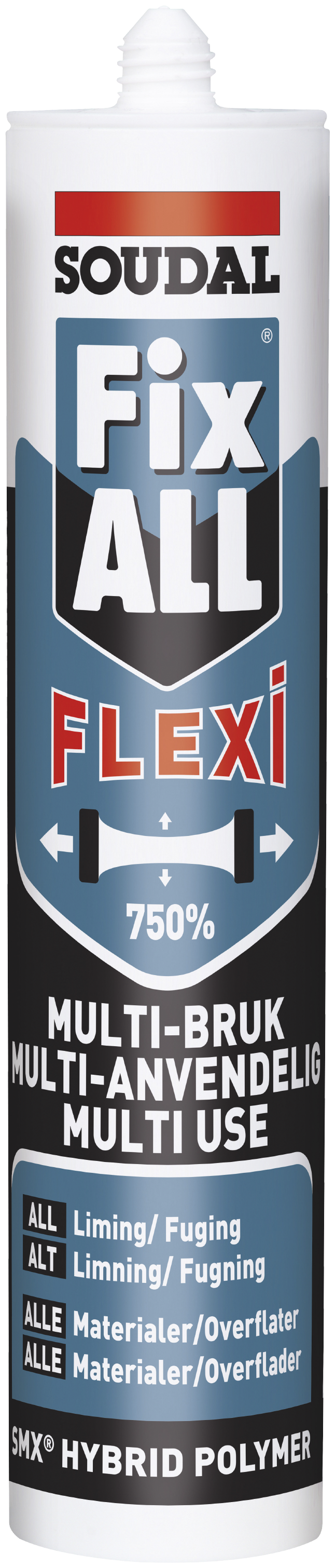 Fixall Flexi Fuge- Klæbemasse 290ml Sort