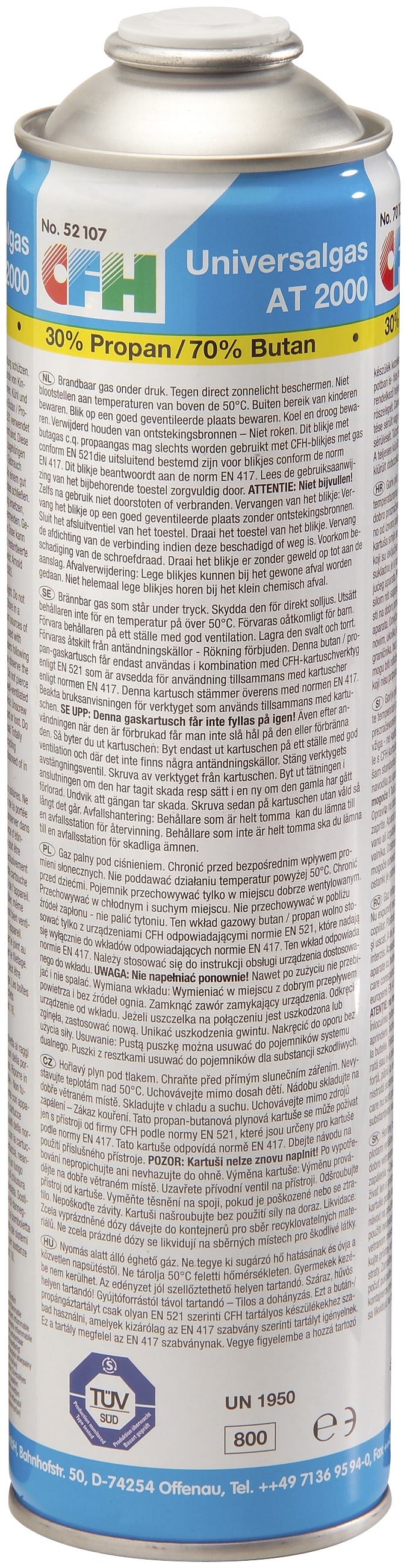 Gasdåse Universal Cfh At2000 330