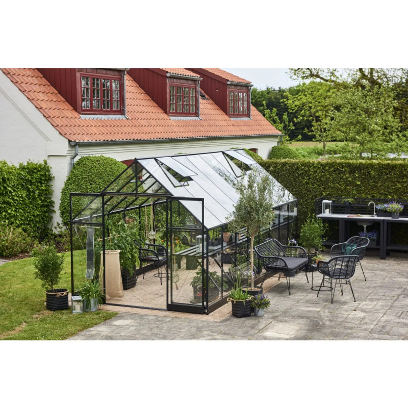 Halls Qube 816 Sort      Mm Hærdet Glas  F09864