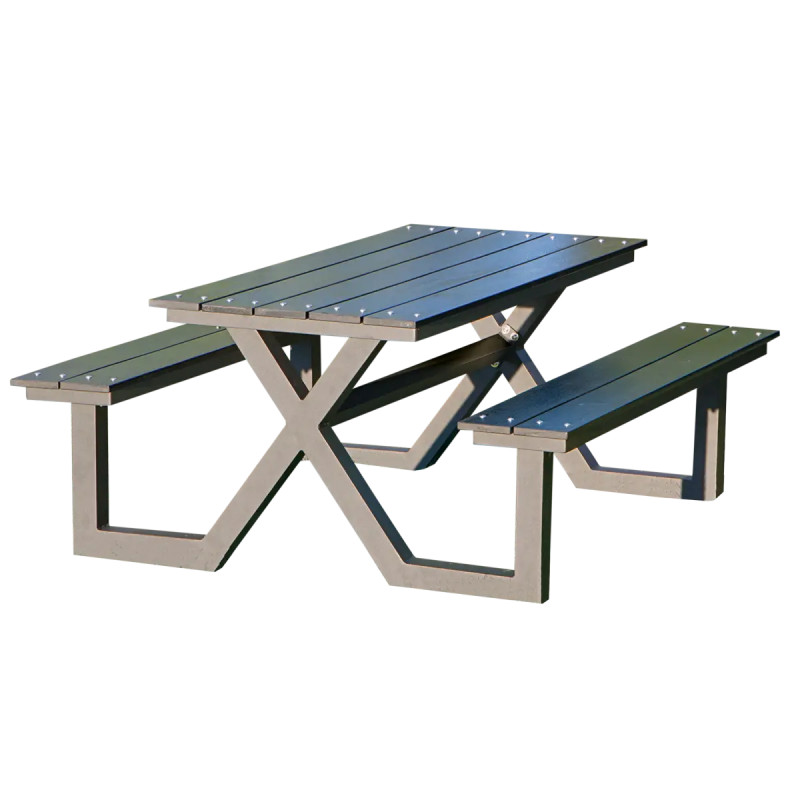 Hortus Børne Bord- Bænkesæt  -model 52 36   109   116 Cm   Sort