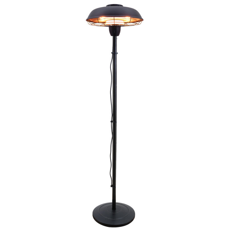 Hortus Terrassevarmer 900 2100   Gulvmodel Med Snorafbryder   Sort
