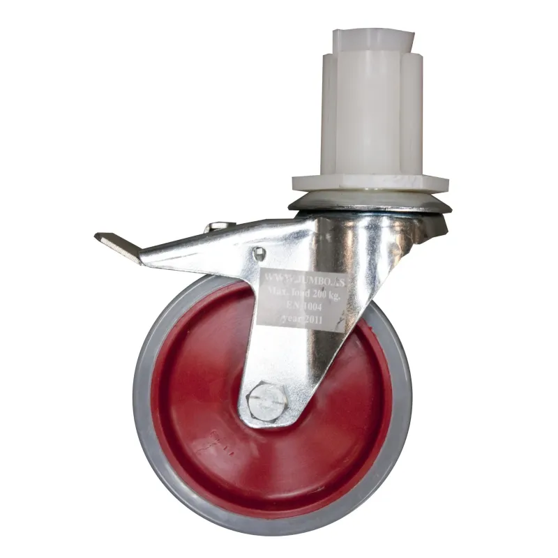 Jumbo Hjul 12 Cm Bremse 200kg Standard
