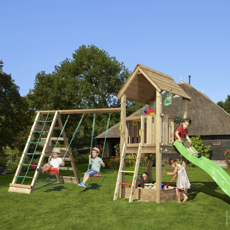 Jungle Gym Club     Legetårn Med  -climb Module 220   Ekskl  Rutsjebane