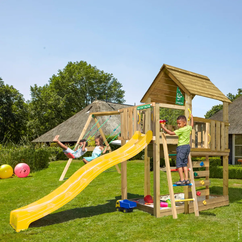 Jungle Gym Cubby Legetårn Komplet Inkl  Swing Module Xtra Ekskl  Rutschebane 804-269sb