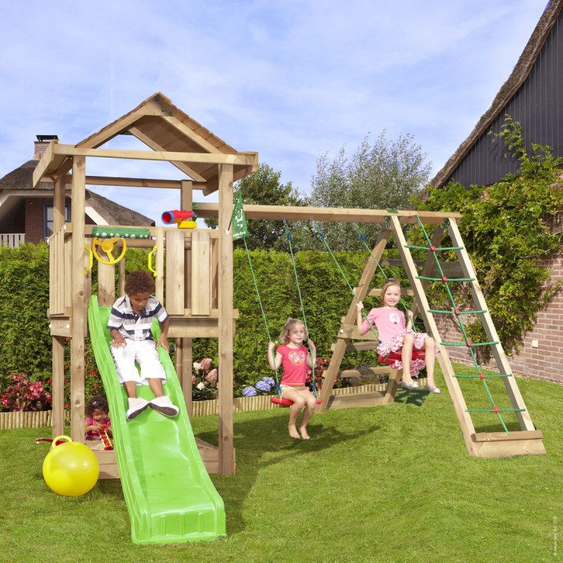 Jungle Gym House     Legetårn Med  -climb Module 220   Ekskl  Rutsjebane