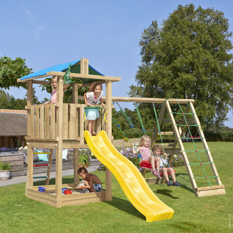 Jungle Gym Hut     Legetårn Med  -climb Module 220   Ekskl  Rutsjebane