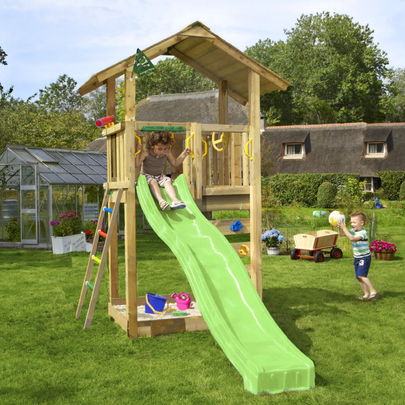 Jungle Gym Sierra     Legetårn Med Grøn Rutsjebane