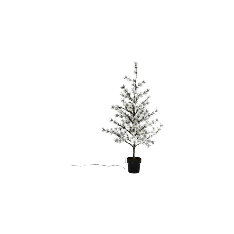 Lærketræ Kunstigt   Potte Nordic Winter 120 Cm Med Sne Og Lys 780-017