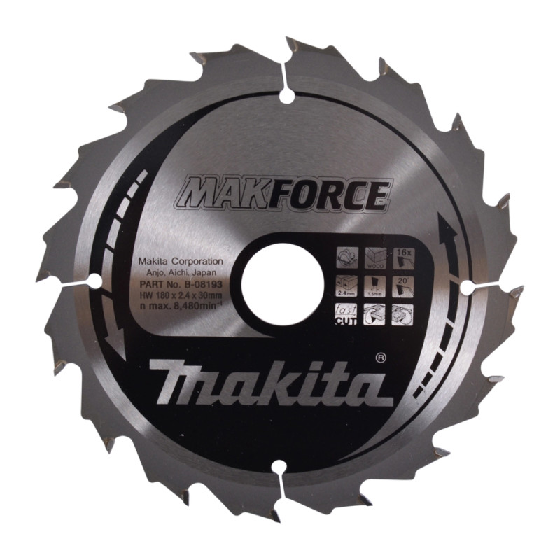 Makita Hm-klinge 180mm 16t -08193