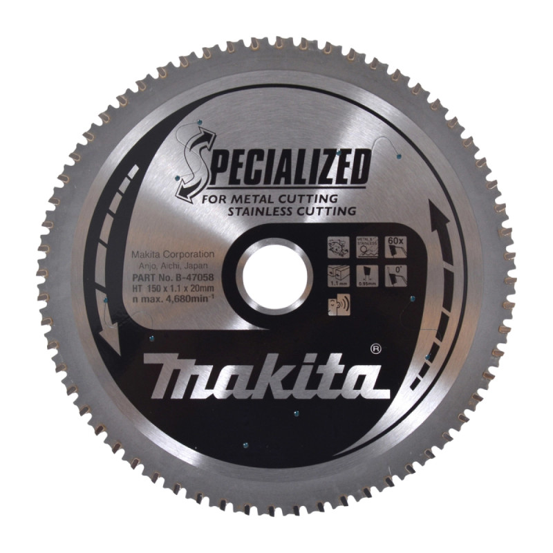 Makita Hm-klinge 150x20x60z Inox -47058
