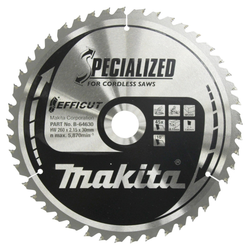 Makita Klinge Tct 260x30mm 45t Effi -64630