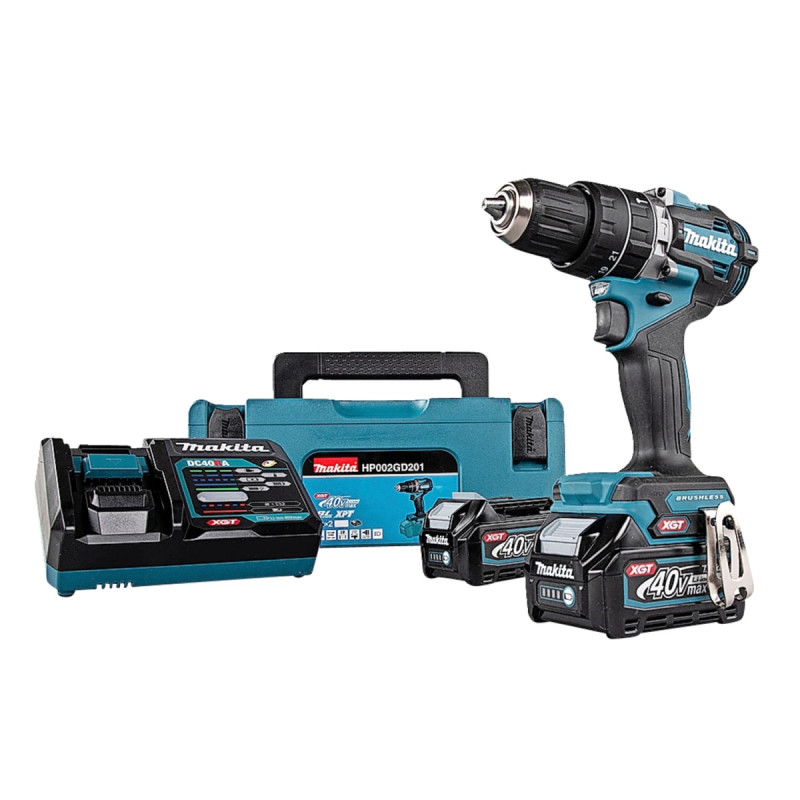 Makita Slagboremaskine 40v   5ah Hp002gd201