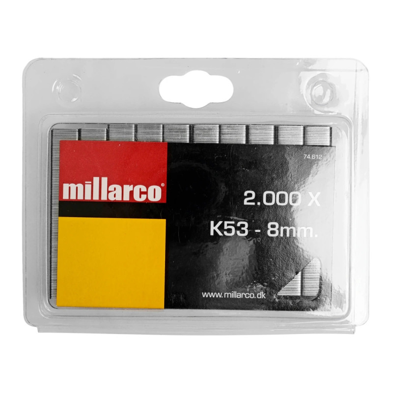 Millarco Hæfteklammer K53-  Mm    000 Stk