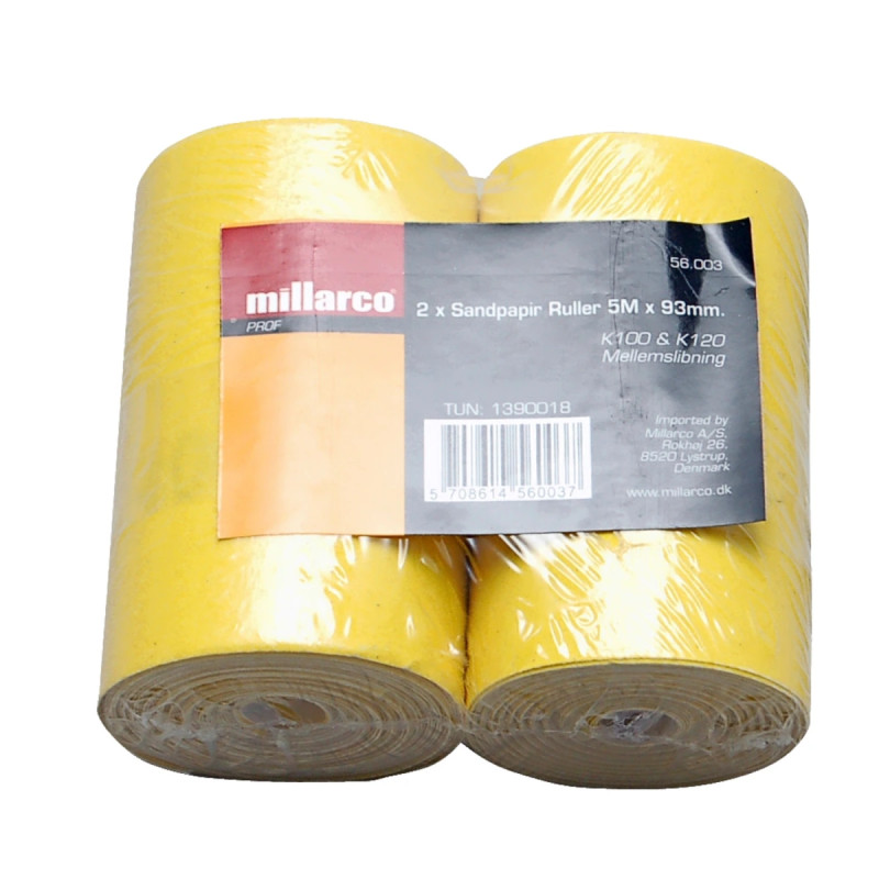Millarco Slibepapir   Ruller 93x5    K100 Og K120