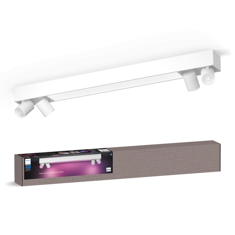 Philips Hue Centris White And Color Ambiance Aflang Loftlampe Hvid 96 Cm Med Spots