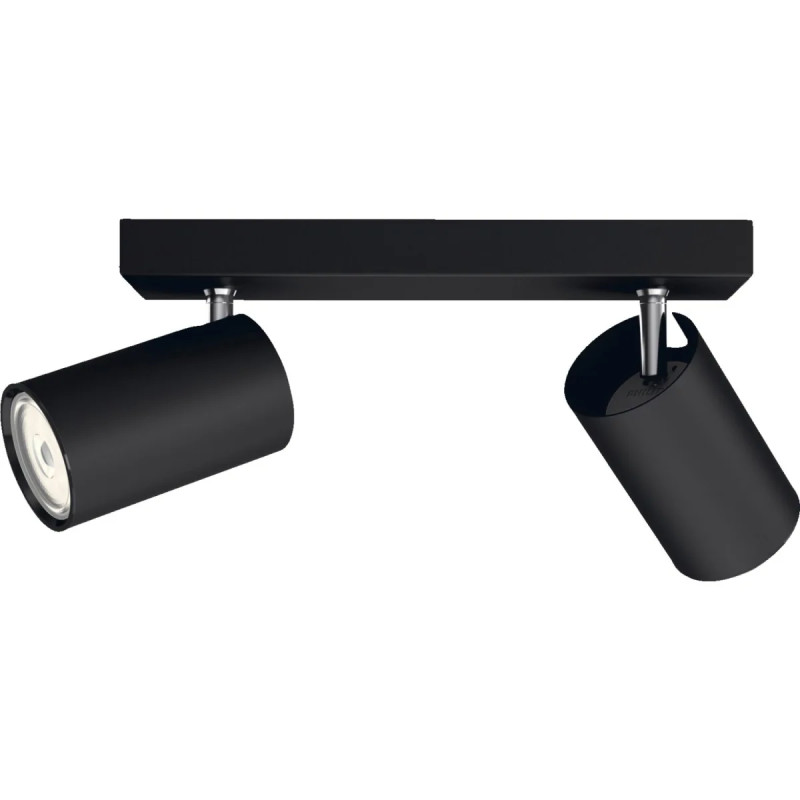 Philips Kosipo Spotskinne Sort Med Gu10 Spots