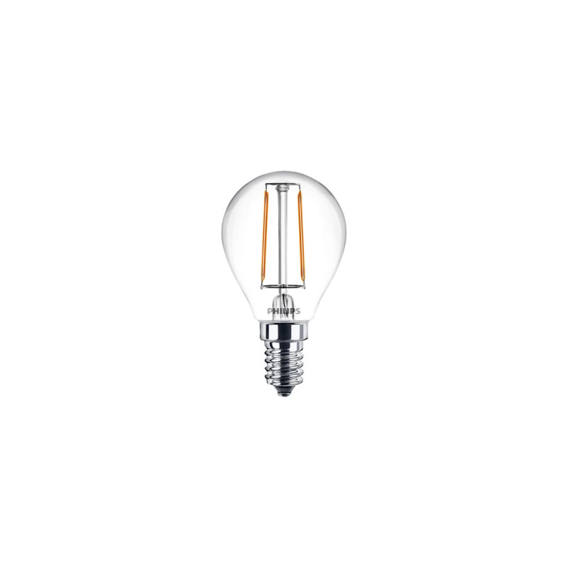 Philips Led Classic Filament Kronepære P45 E14 Klar 25w Varm Hvid  -pak Box