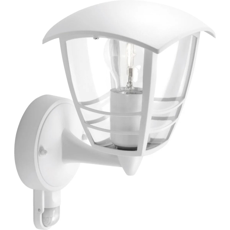 Philips Mygarden Creek Udendørs Væglanterne Hvid 1x60w Med Sensor