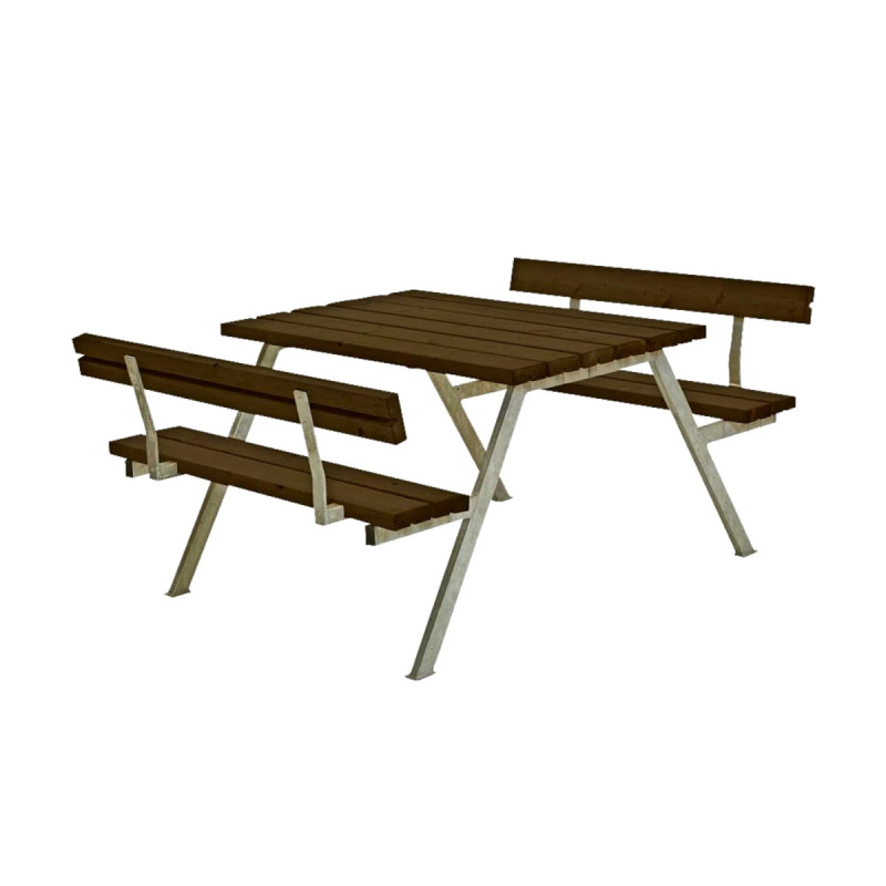 Plus Alpha Bord Bænkesæt     Ryglæn   118 Cm     Sort