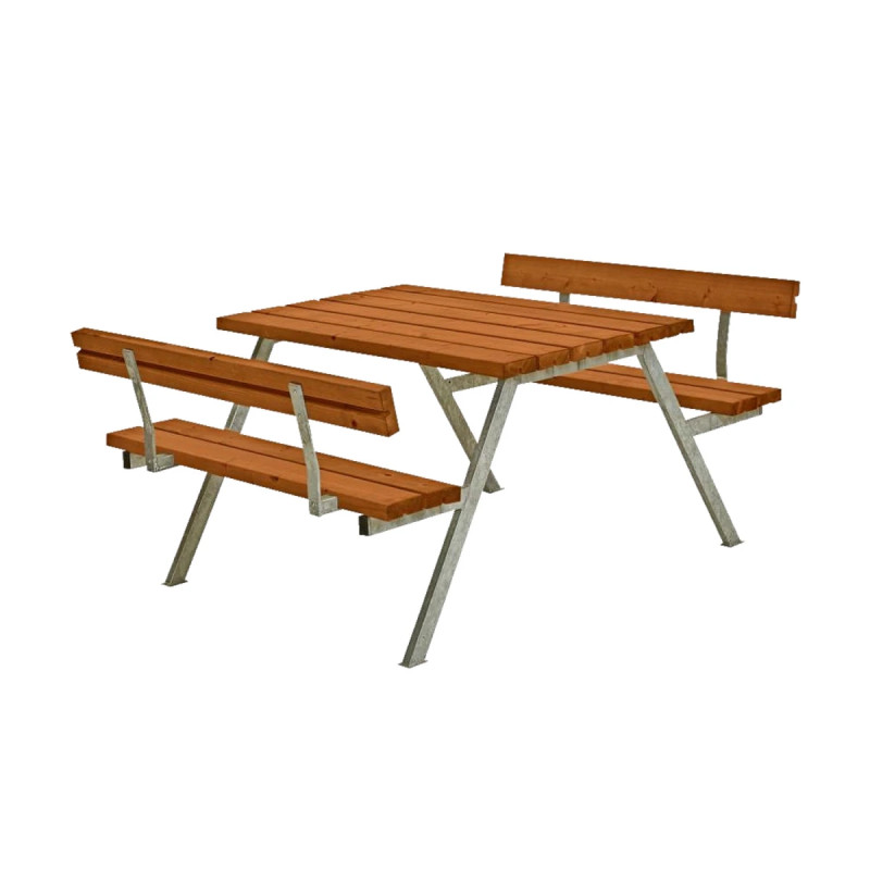 Plus Alpha Bord Bænkesæt     Ryglæn 118 Cm Teak