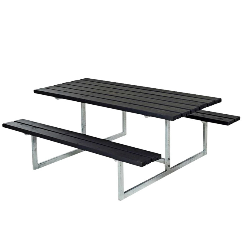 Plus Basic Bord Bænke-sæt Grundmalet Sort 185810-15