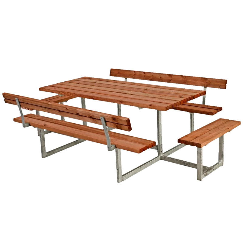 Plus Basic Bord Bænkesæt     Ryglæn Og   Påbygninger 260 Cm Teak 185815-17