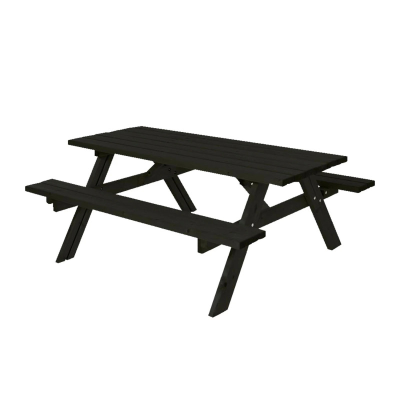 Plus Bord Bænkesæt Sort 42mm Længde 177cm