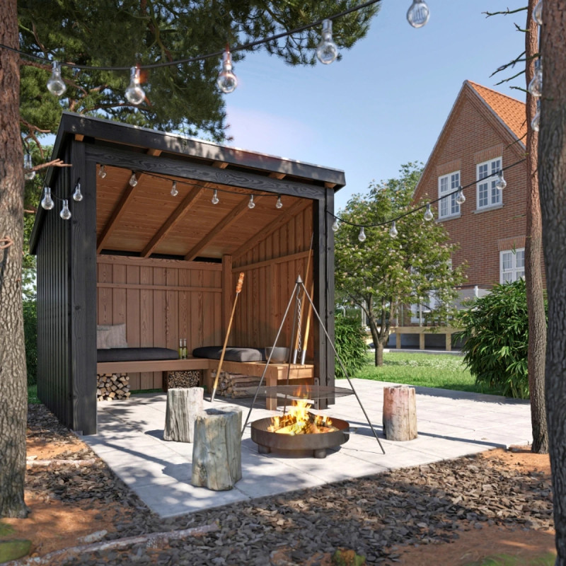 Plus Nordic Bålhytte   Mâ  Udv  Grundmål: Bxlxh 229x218x169 220 Cm 168562-