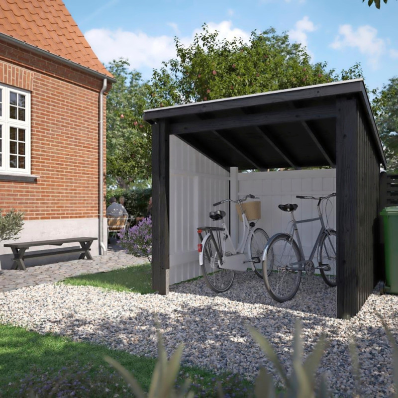 Plus Nordic Cykelskur   Mâ    Modul åben Inkl  Tagpap Alulister 168565-