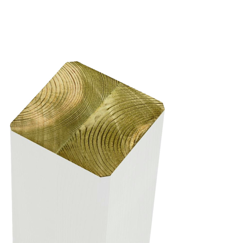 Plus Omlimede Stolper 90x90mm X207cm Hvid