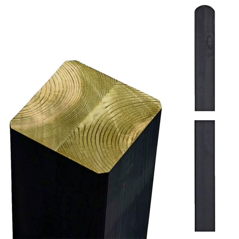 Plus Omlimede Stolper 90x90mm X97cm Sort