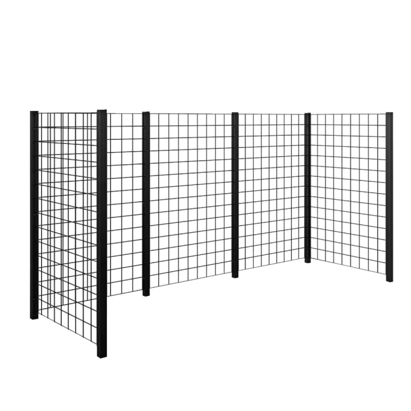 Plus Renovationsskjul Sort Stålespalier 288ã 99ã 140 Cm 16659-15