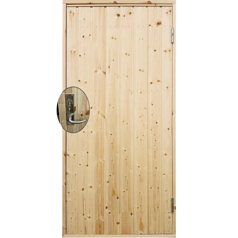 Plus Udhusdør Std  Panel Inkl  Karm Montagesæt Hu 88     197   Cm 393510-