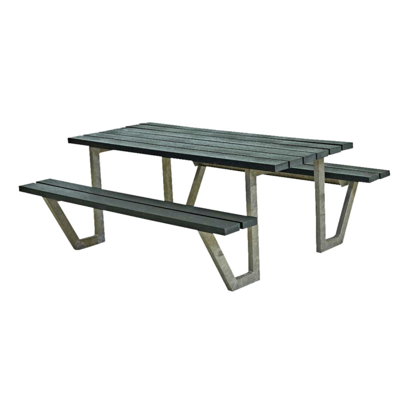 Plus Wega Bord Bænkesæt 177 Cm Retex Grå 187710-38