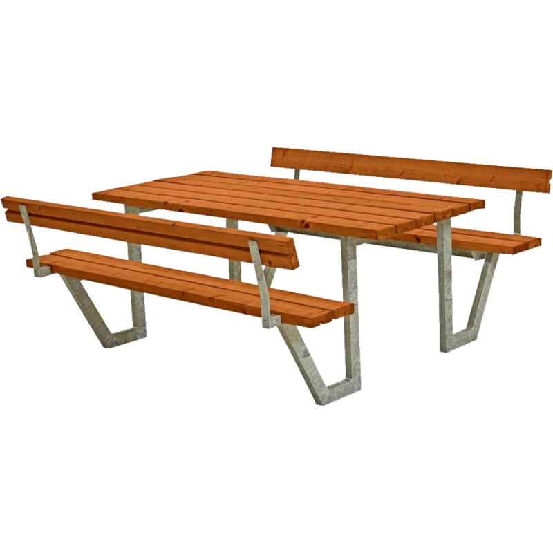 Plus Wega Bord Bænkesæt     Ryglæn 177 Cm Teak