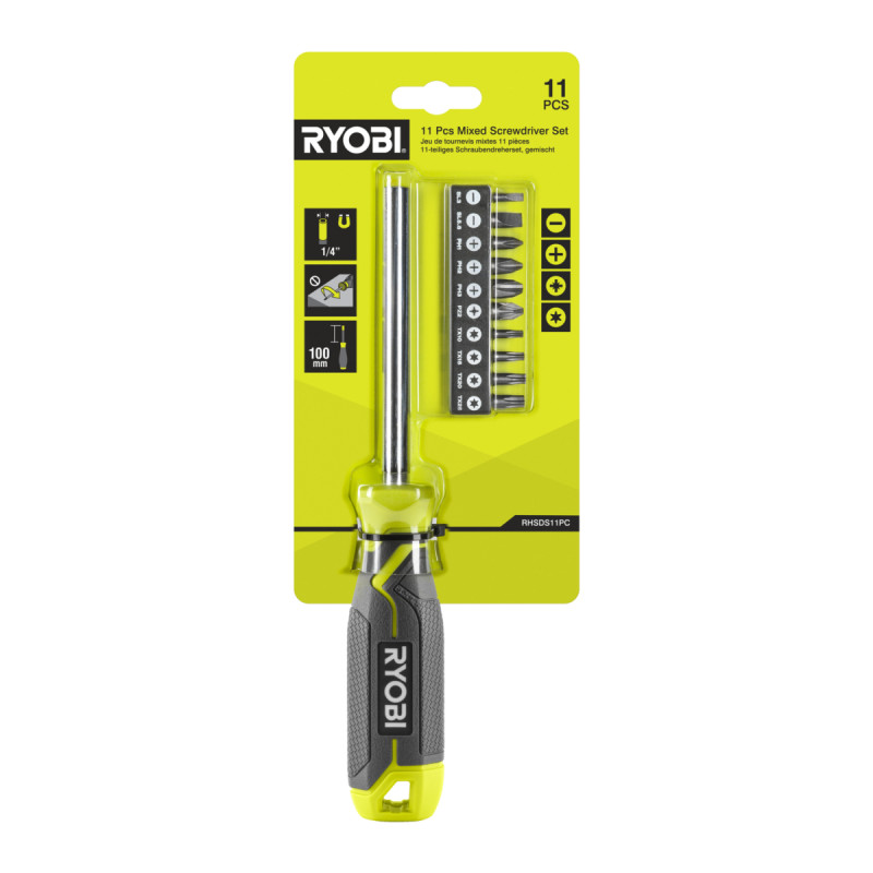 Ryobi Skruetrækkersæt  Rhsdsm11pc