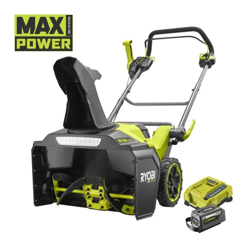 Ryobi 36v Kulfri 53 Cm Sneglassisteret Sneslynge  1x     Ah  Ry36stx53b-160