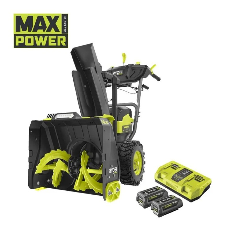 Ryobi 36v Kulfri To-trins 56 Cm Sneslynge 2x Ah Ry36stx56a-250
