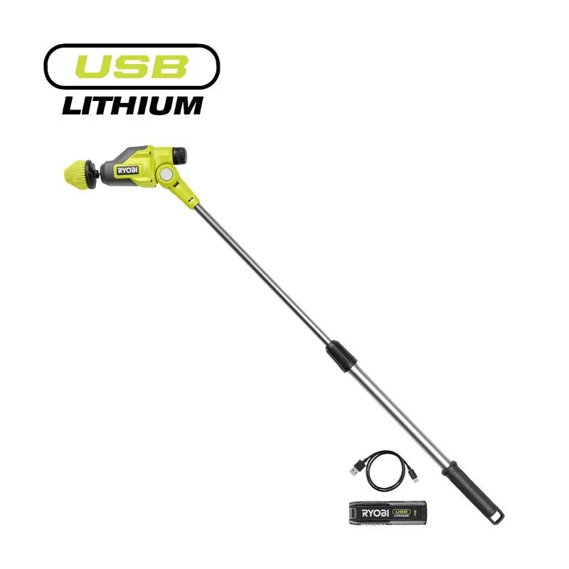 Ryobi 4v Usb Lithiumâ Teleskopisk Rengøringsbørste 1x Ah Rts4-120g