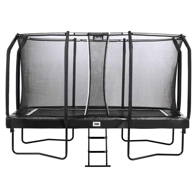 Salta First Class Rektangulær Trampolin Inkl  Stige Og Sikkerhedsnet   427   244 Cm   Sort