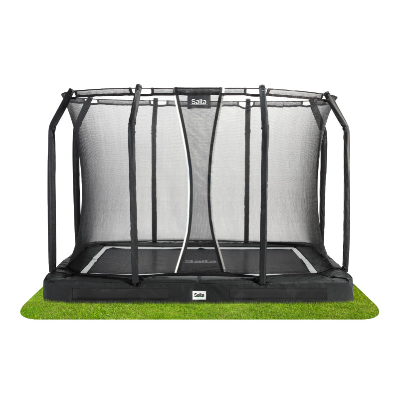 Salta Premium Ground Trampolin Inkl  Sikkerhedsnet   305   214 Cm   Sort