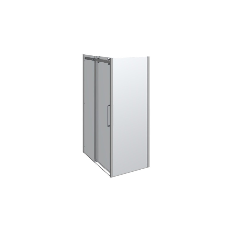 Scanbad Skydedør     Sidepanel Deluxe 1200 800mm Krom Klar