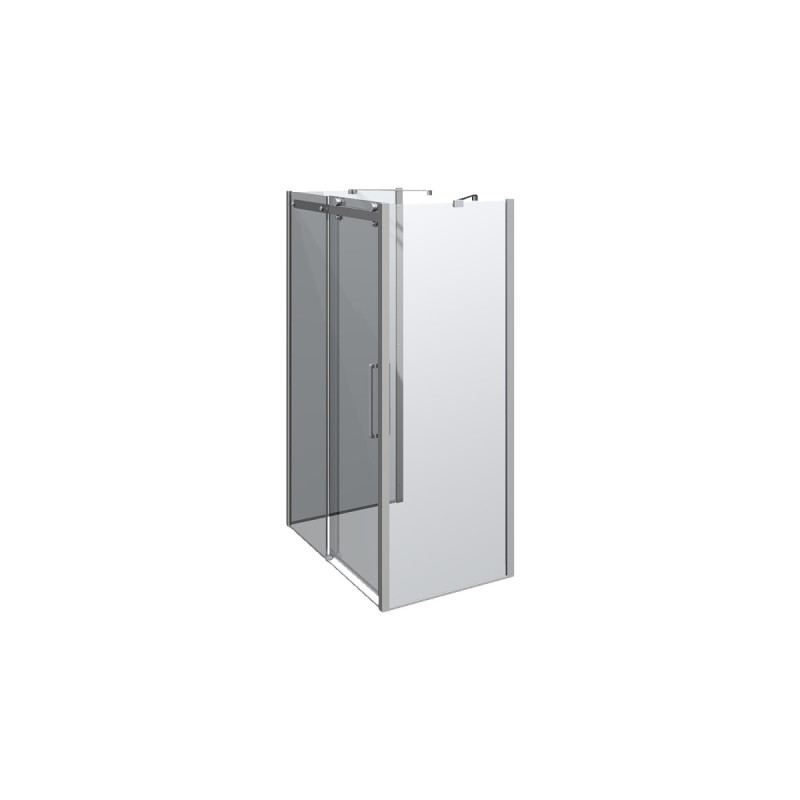 Scanbad Skydedør     Sidepanel Deluxe 1200 800mm Krom Klar